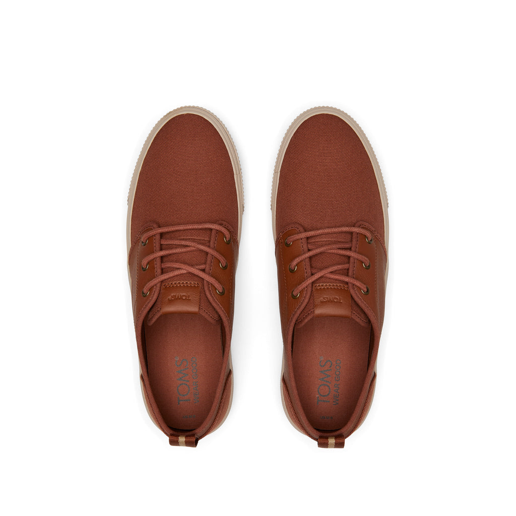 Carlo Terrain Brown Leather Water Resistant Sneaker Top View