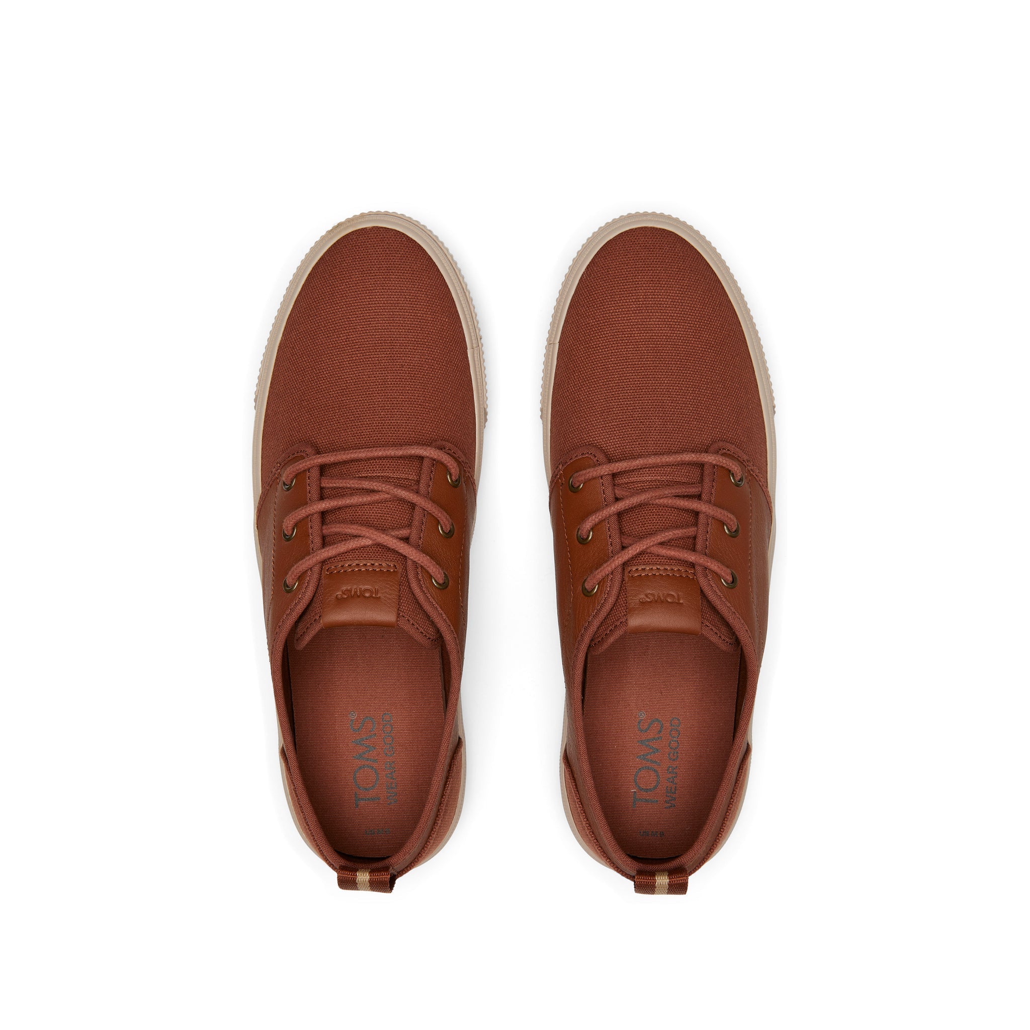 Carlo Terrain Brown Leather Water Resistant Sneaker Top View