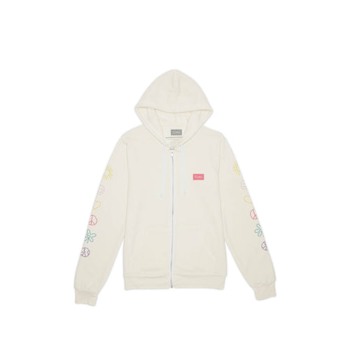 TOMS Logo Icon Zip Up Hoodie Front View