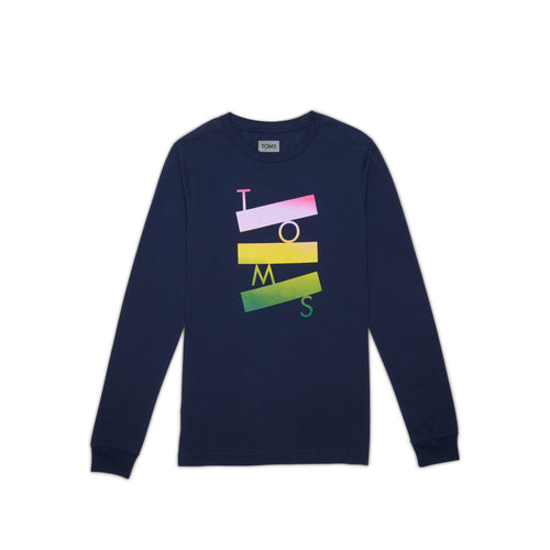 TOMS Logo Long Sleeve Crew Tee Front View