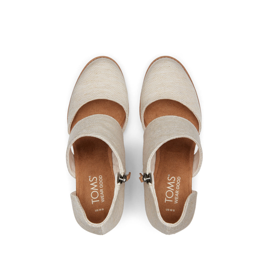 Milan Natural Closed Toe Heel Top View