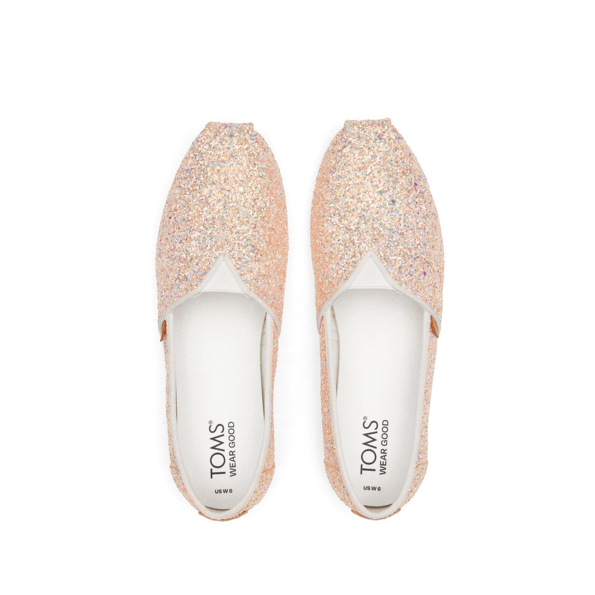 Alpargata Beige Chunky Glitter Top View