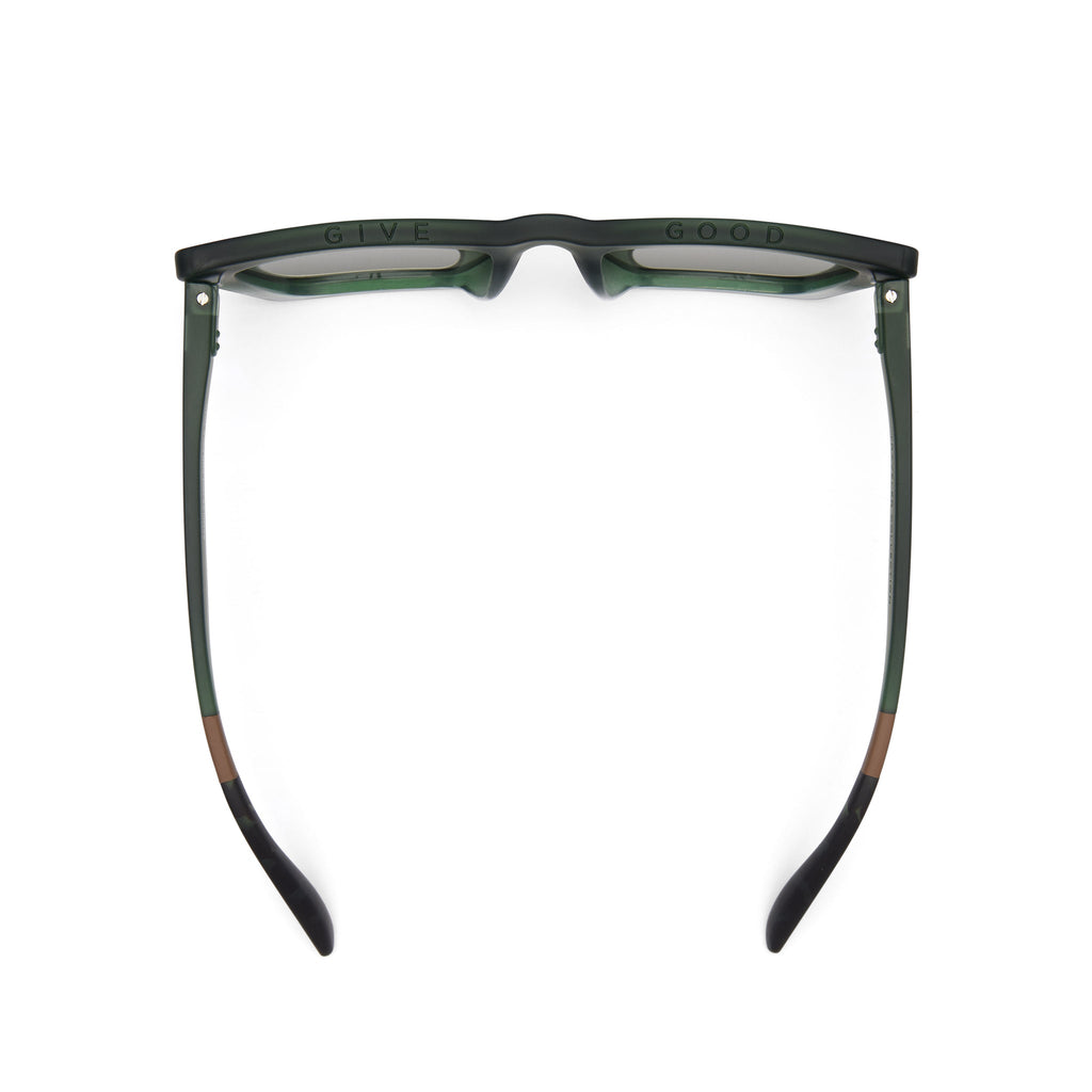 Sahara Green Traveler Sunglasses Top View
