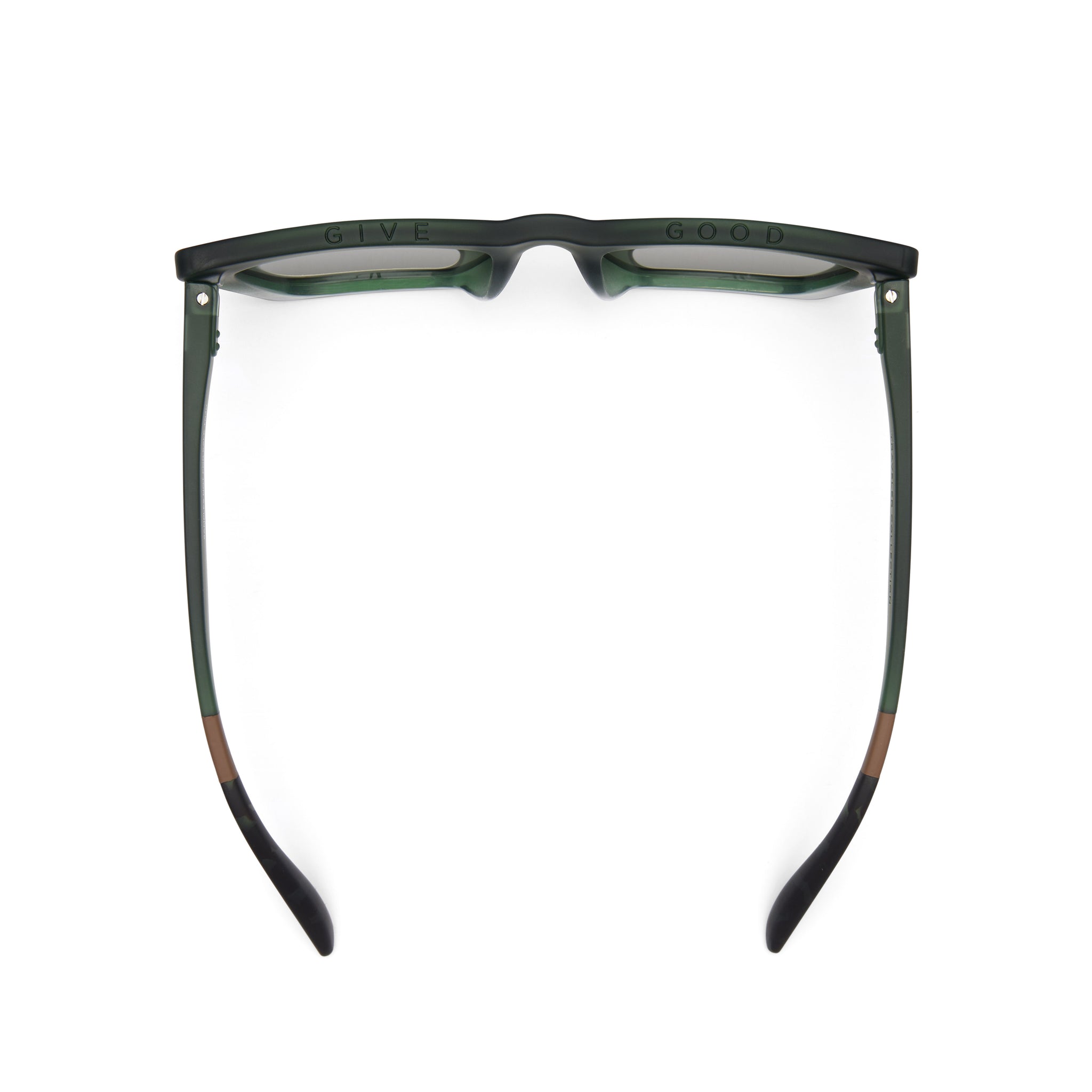 Sahara Green Traveler Sunglasses Top View