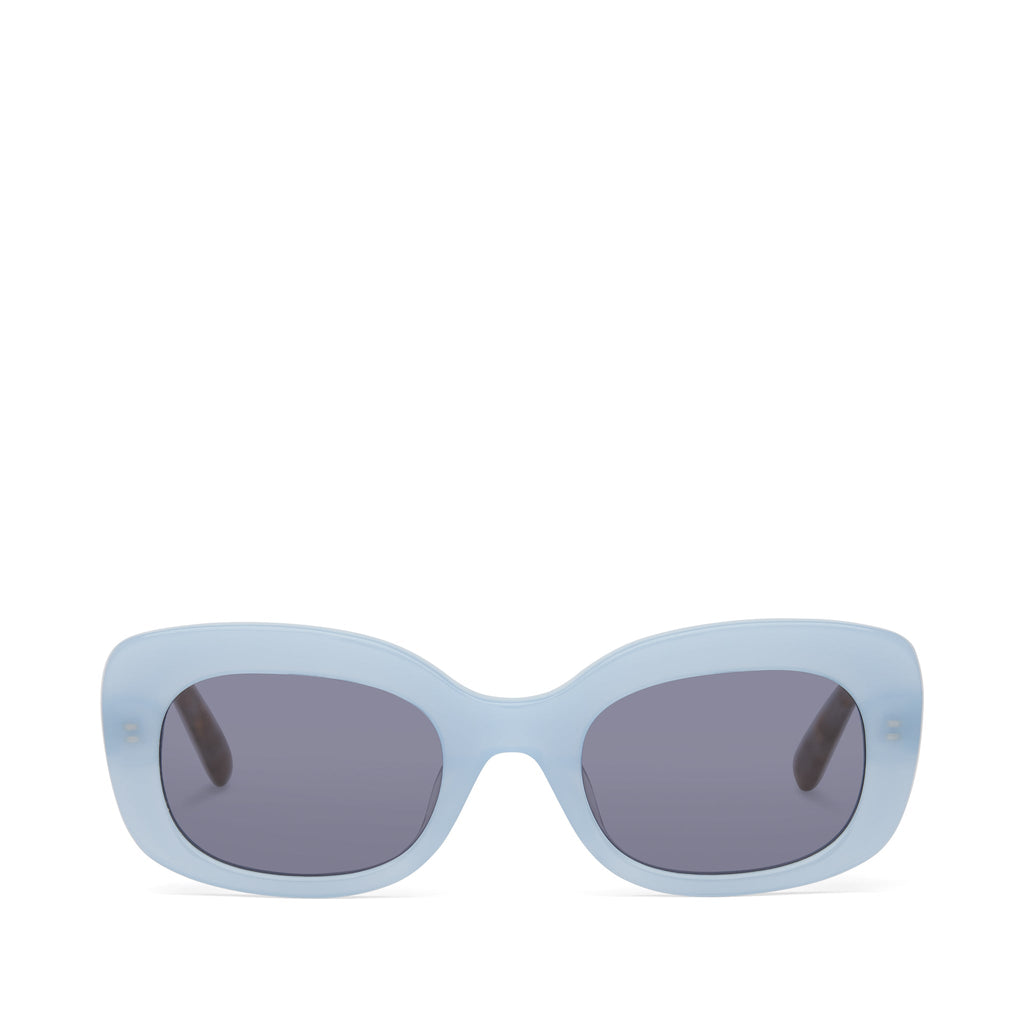 Jules Milky Blue Handcrafted Sunglasses Front View