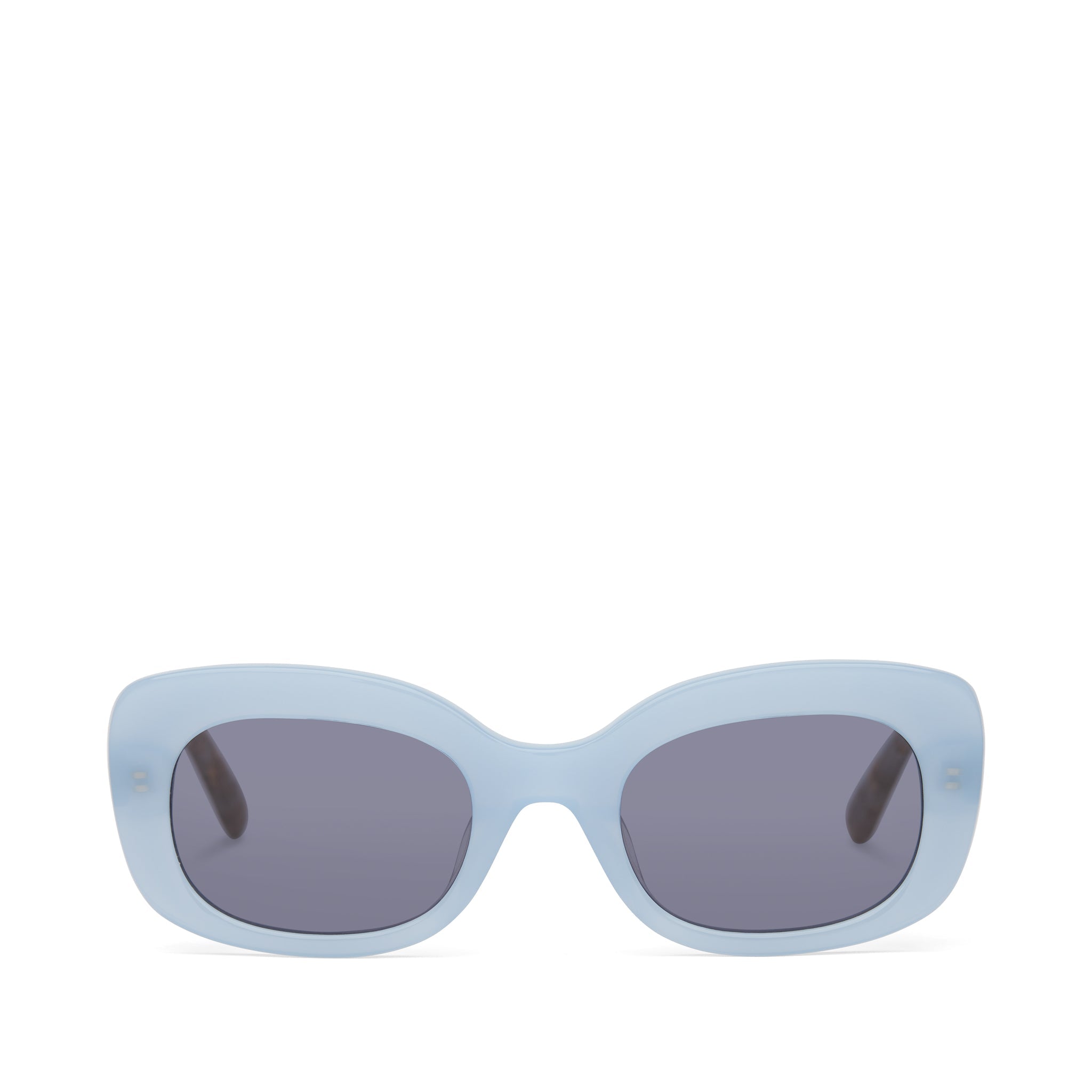 Jules Milky Blue Handcrafted Sunglasses Front View