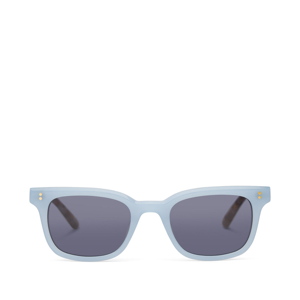 Ashtyn Milky Blue Handcrafted Sunglasses Front View