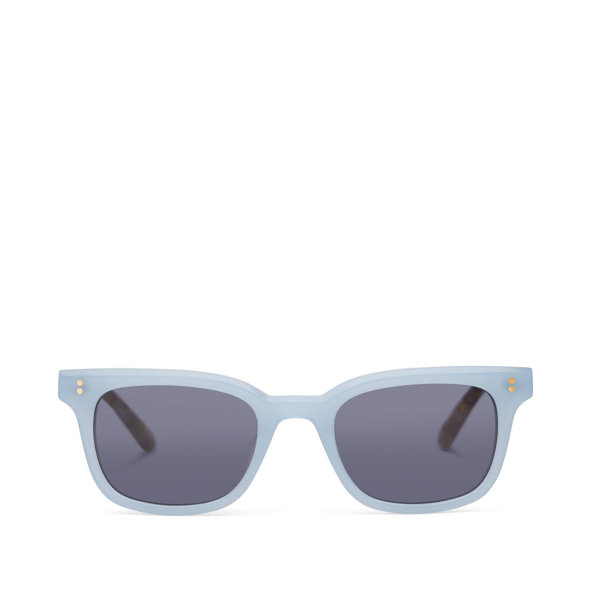 Ashtyn Milky Blue Handcrafted Sunglasses Front View