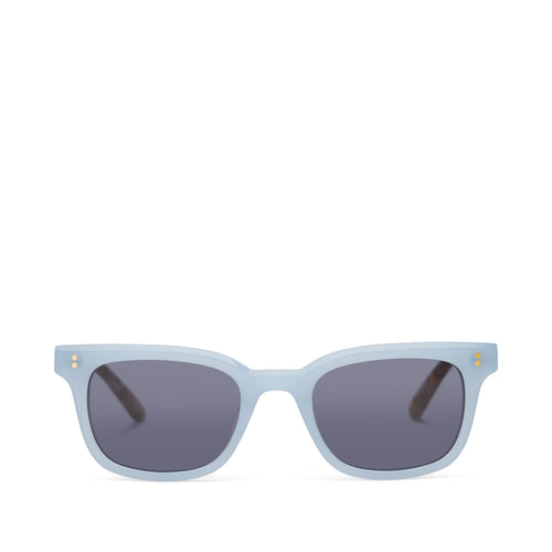 Ashtyn Milky Blue Handcrafted Sunglasses Front View