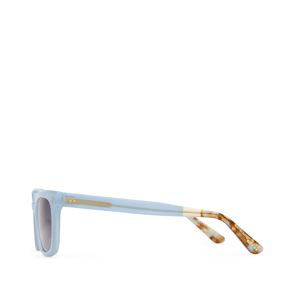 Ashtyn Milky Blue Handcrafted Sunglasses Side View