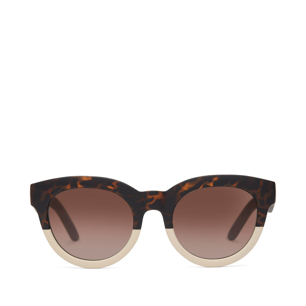 Florentin Tortoise Oatmilk Fade Traveler Sunglasses Front View
