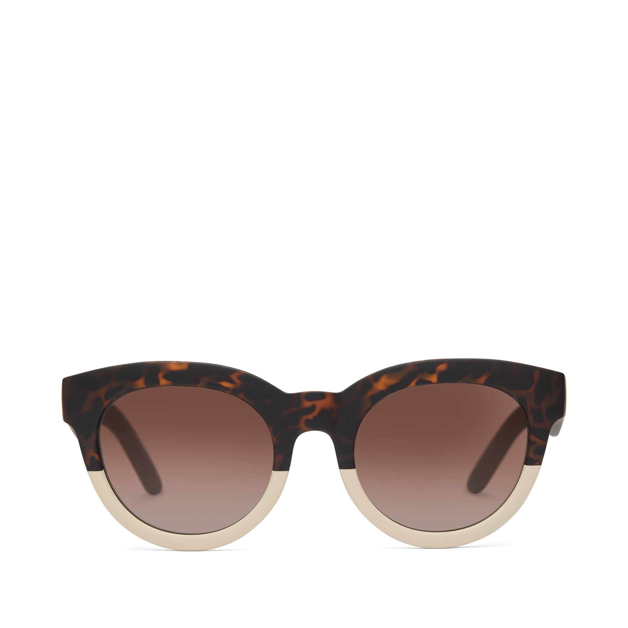 Florentin Tortoise Oatmilk Fade Traveler Sunglasses Front View