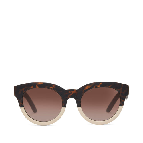 Florentin Tortoise Oatmilk Fade Traveler Sunglasses Front View