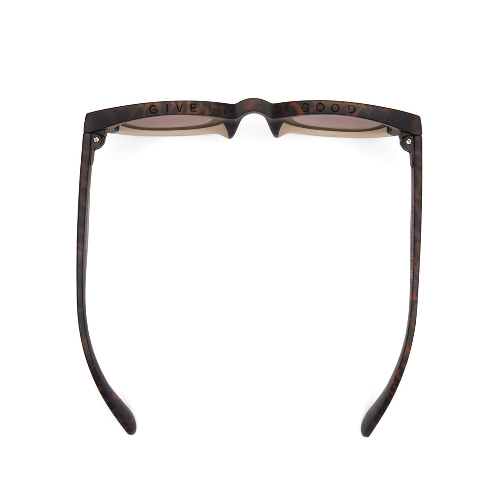 Florentin Tortoise Oatmilk Fade Traveler Sunglasses Top View