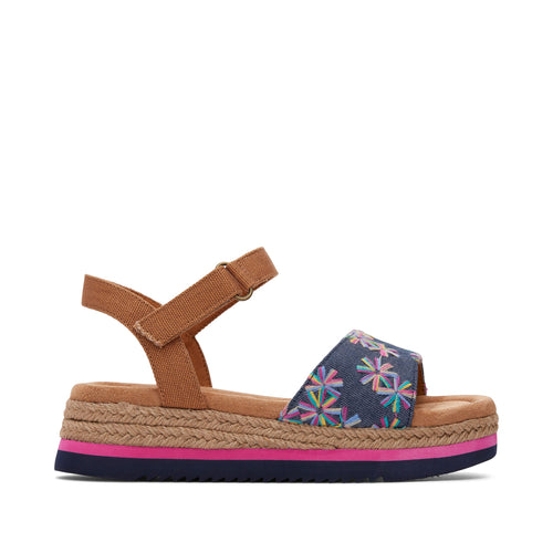 Youth Diana Floral Embroidered Kids Shoe Side View