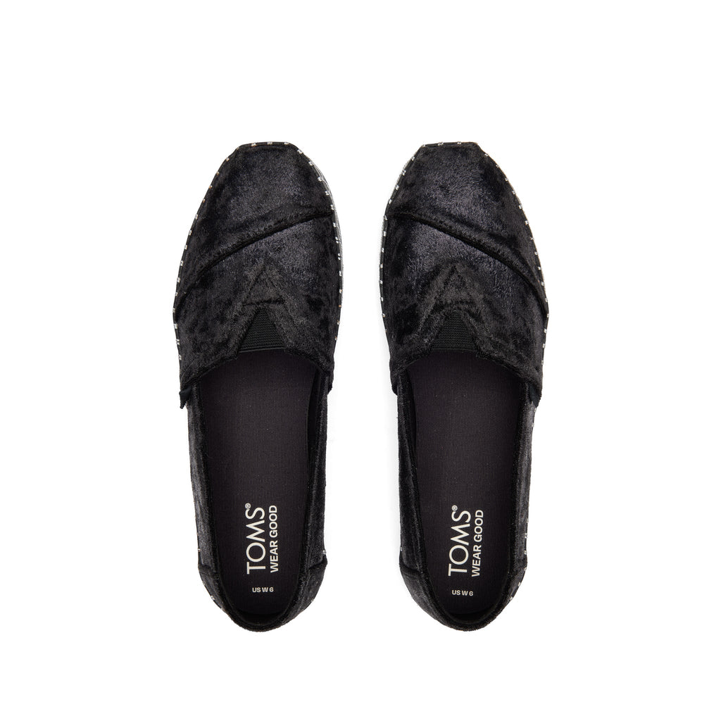 Alpargata Plush Foil Leather Wrap Top View