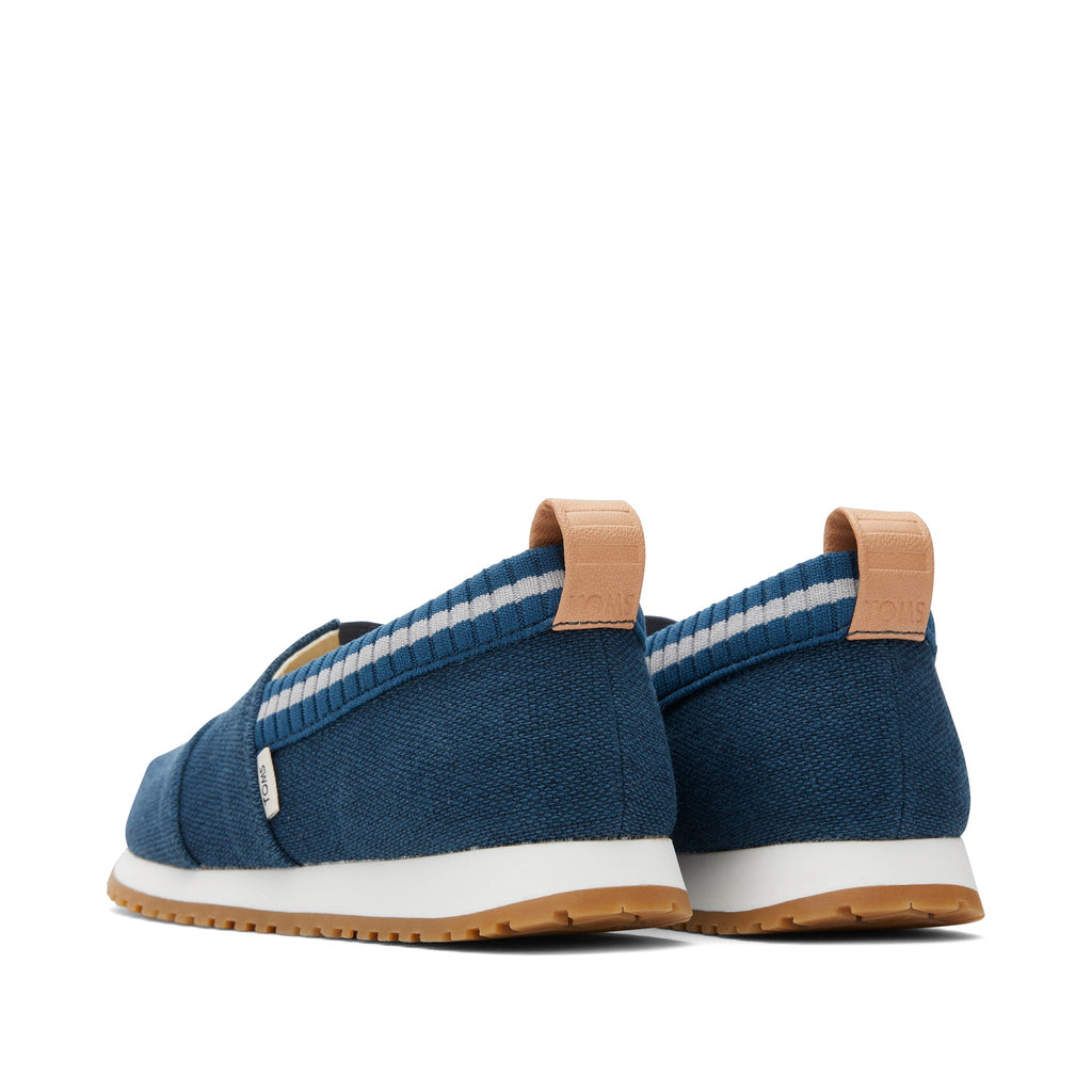 Youth Resident Blue Heritage Canvas Kids Sneaker Back View