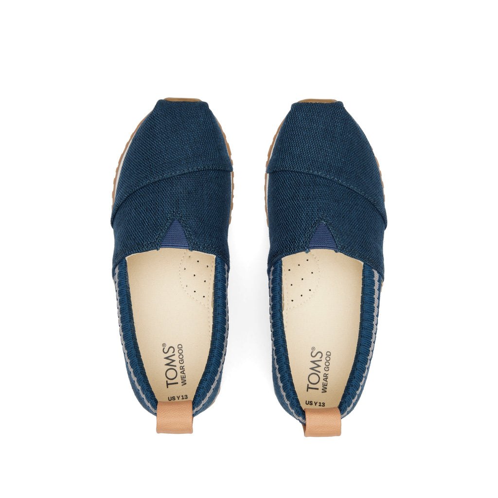 Youth Resident Blue Heritage Canvas Kids Sneaker Top View