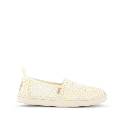 Youth Alpargata Natural Moroccan Crochet Kids Shoe Side View