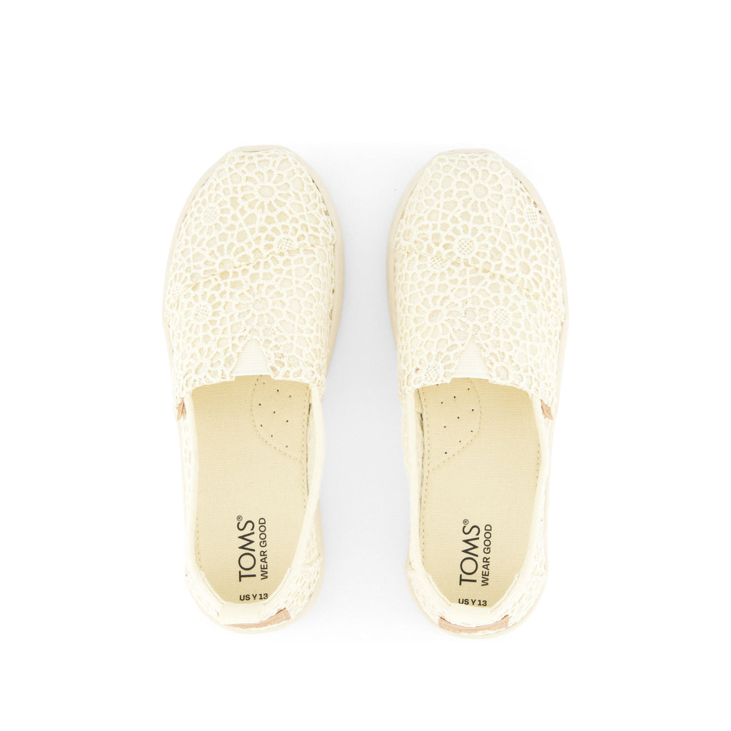 Youth Alpargata Natural Moroccan Crochet Kids Shoe Top View