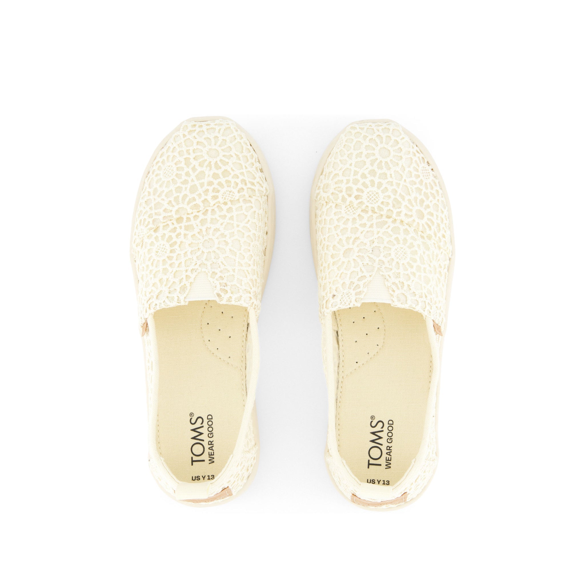 Youth Alpargata Natural Moroccan Crochet Kids Shoe Top View