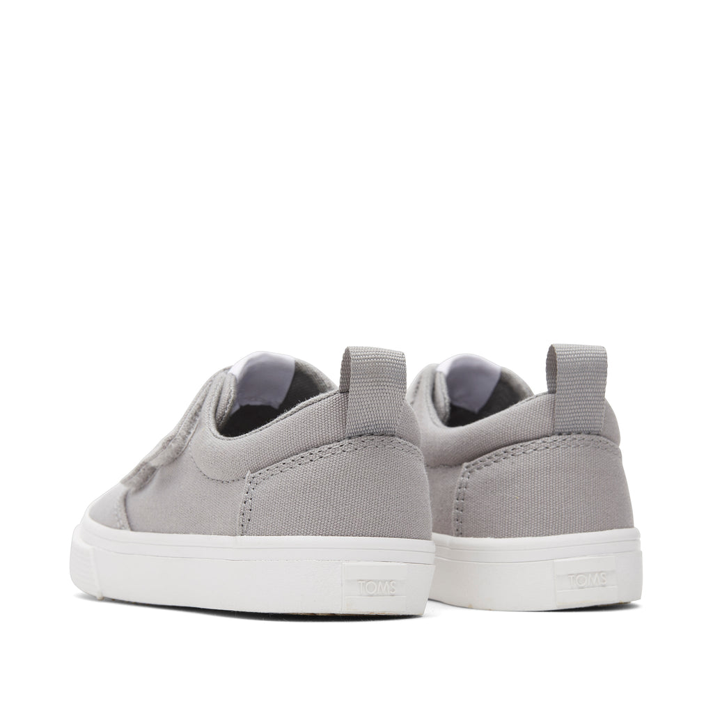 Fenix Drizzle Grey Double Strap Toddler Sneaker Back View