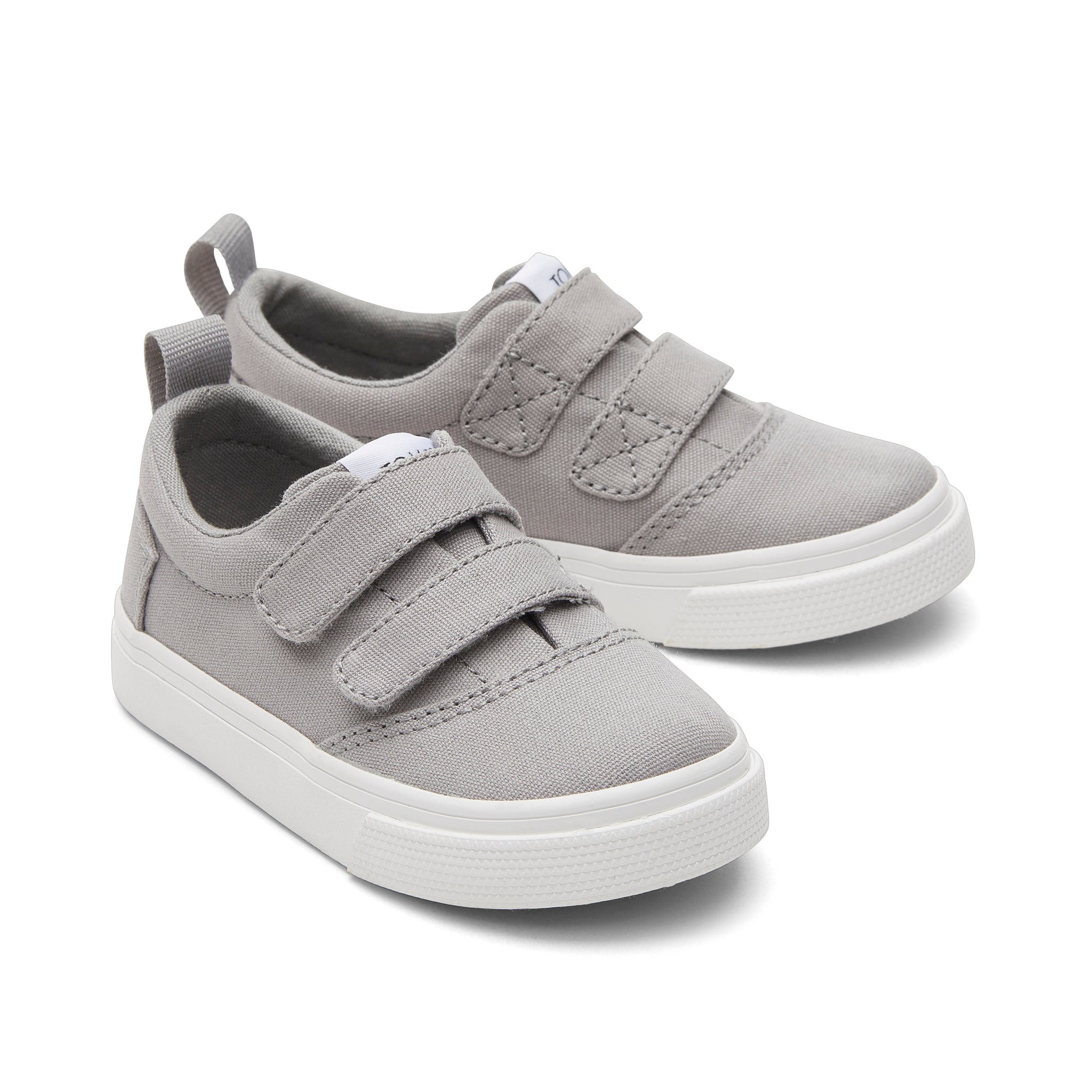 Fenix Drizzle Grey Double Strap Toddler Sneaker Front View