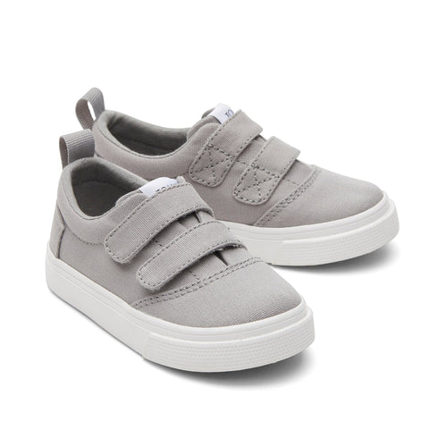 Fenix Drizzle Grey Double Strap Toddler Sneaker Front View