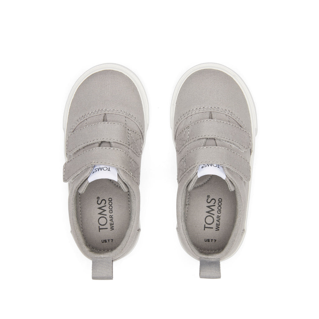 Fenix Drizzle Grey Double Strap Toddler Sneaker Top View