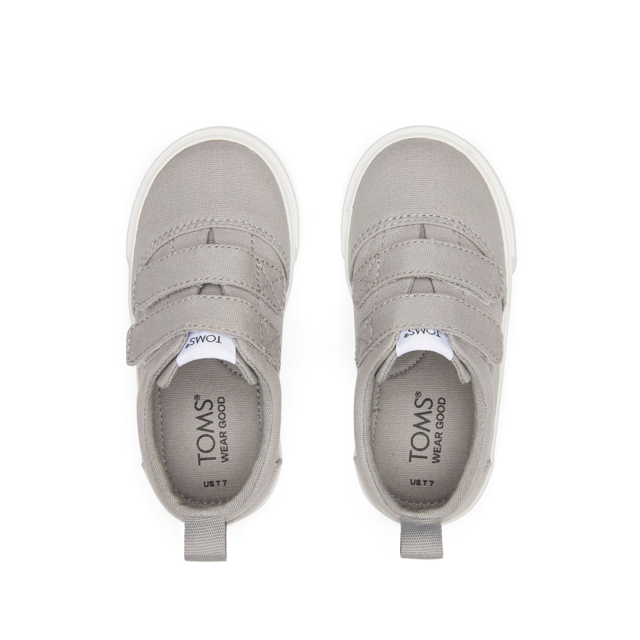 Fenix Drizzle Grey Double Strap Toddler Sneaker Top View