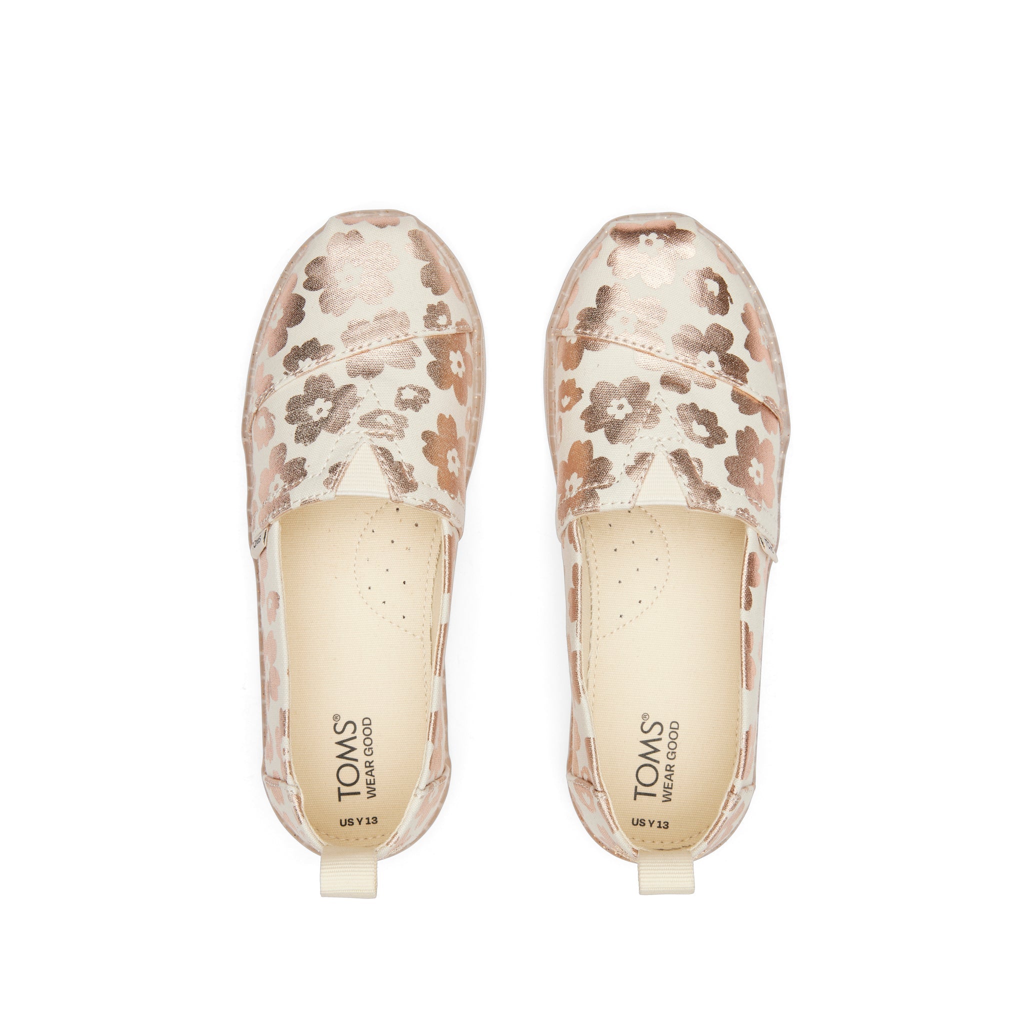 Youth Alpargata Natural Foil Ojai Floral Kids Shoe Top View