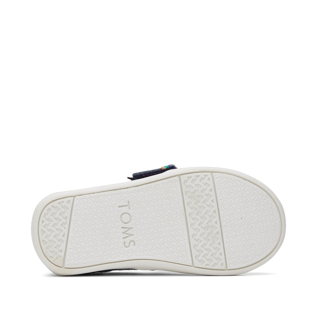 Alpargata Navy Embroidered Floral Toddler Shoe Bottom Sole View