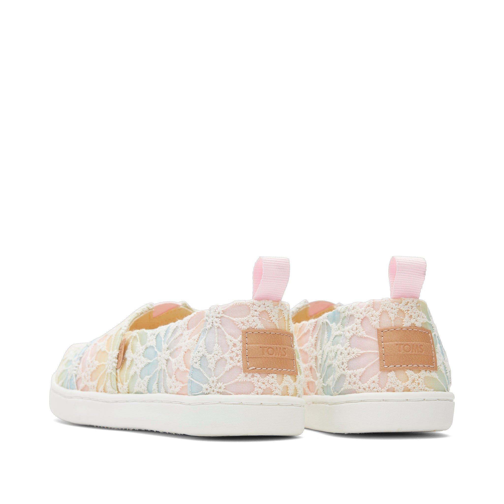 Youth Alpargata Ombre Floral Lace Kids Shoe Back View