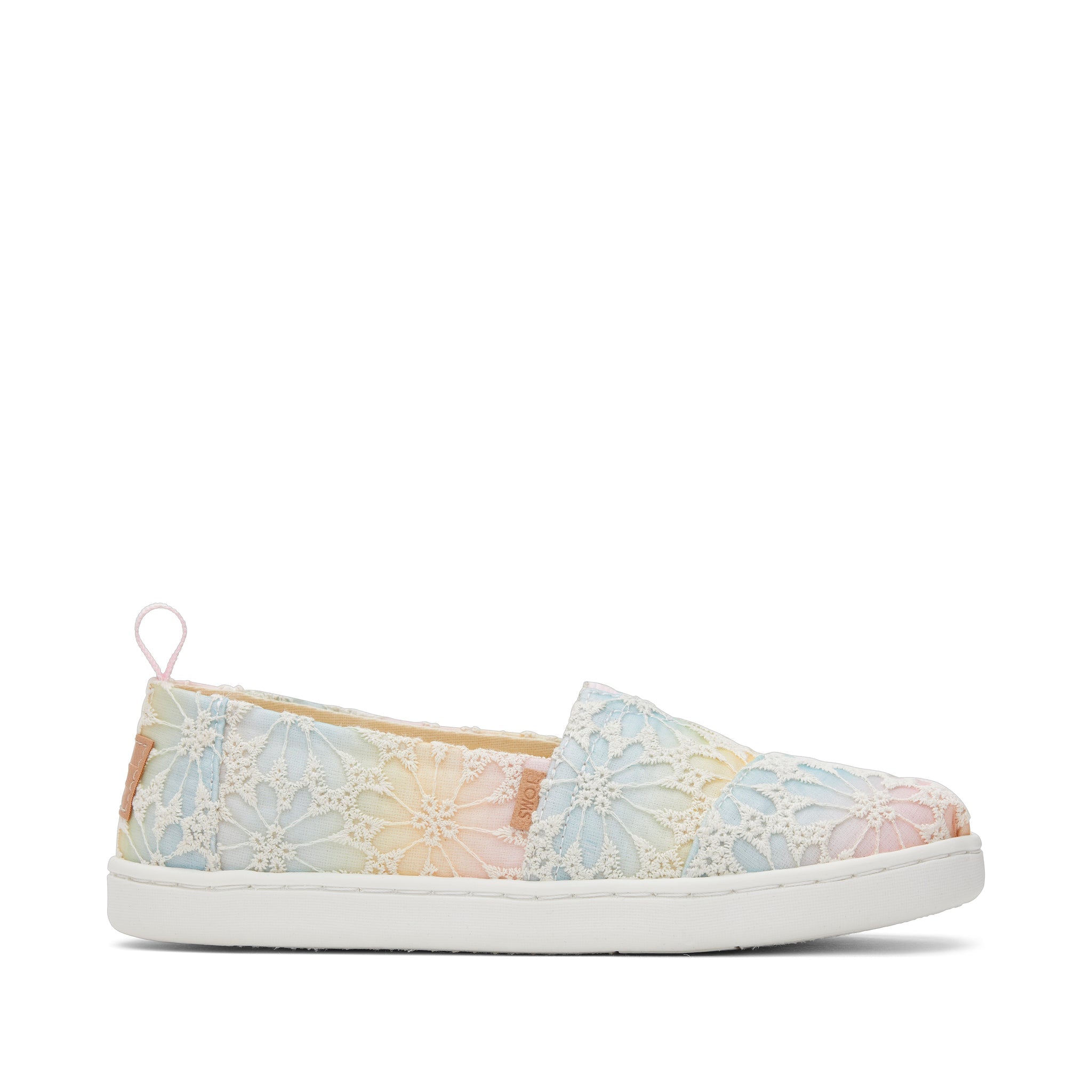 Youth Alpargata Ombre Floral Lace Kids Shoe Side View