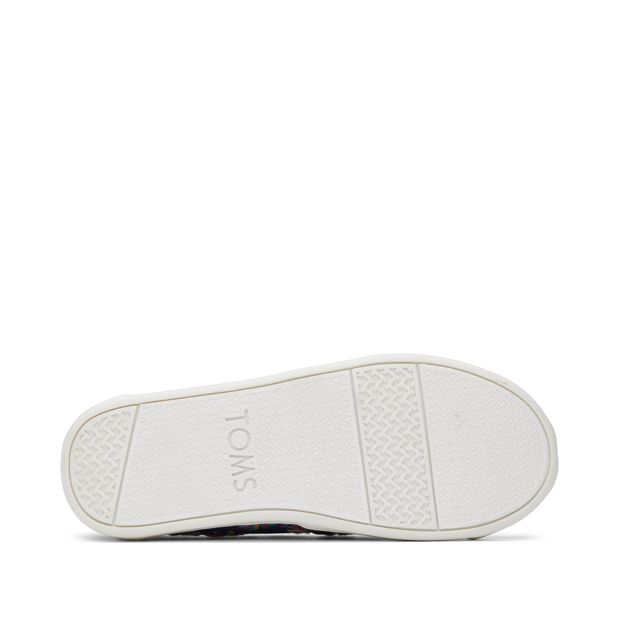 Youth Alpargata Navy Embroidered Floral Kids Shoe Bottom Sole View