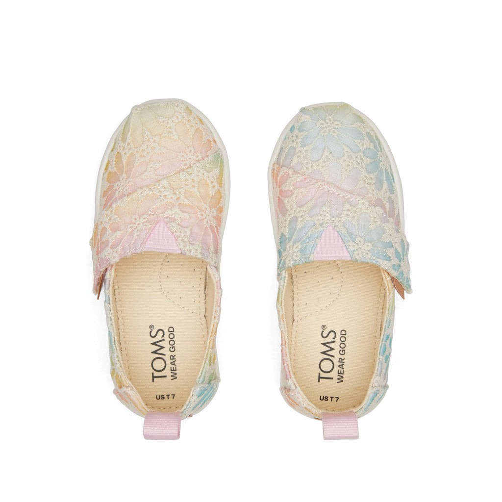 Alpargata Ombre Floral Lace Toddler Shoe Top View
