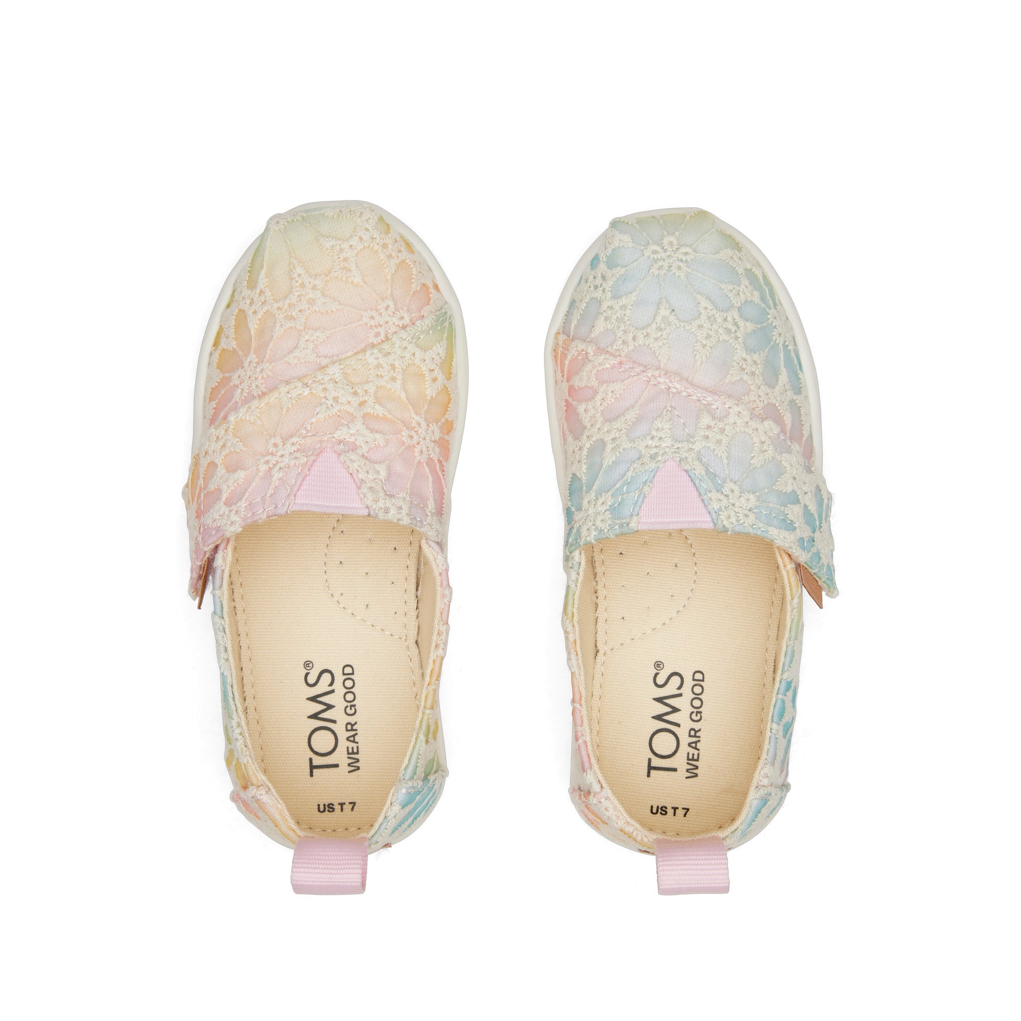Alpargata Ombre Floral Lace Toddler Shoe Top View