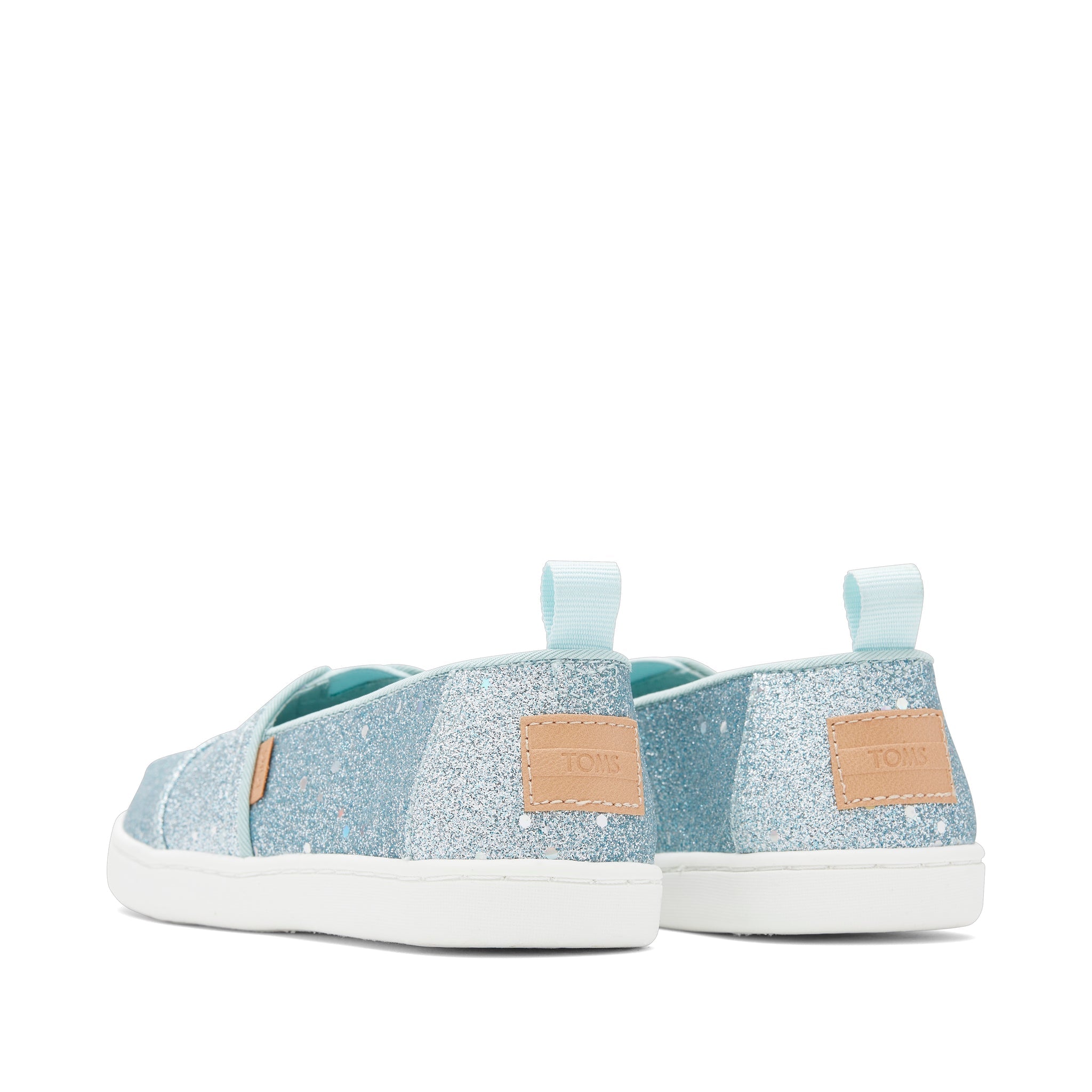 Youth Alpargata Mint Cosmic Glitter Kids Shoe Back View