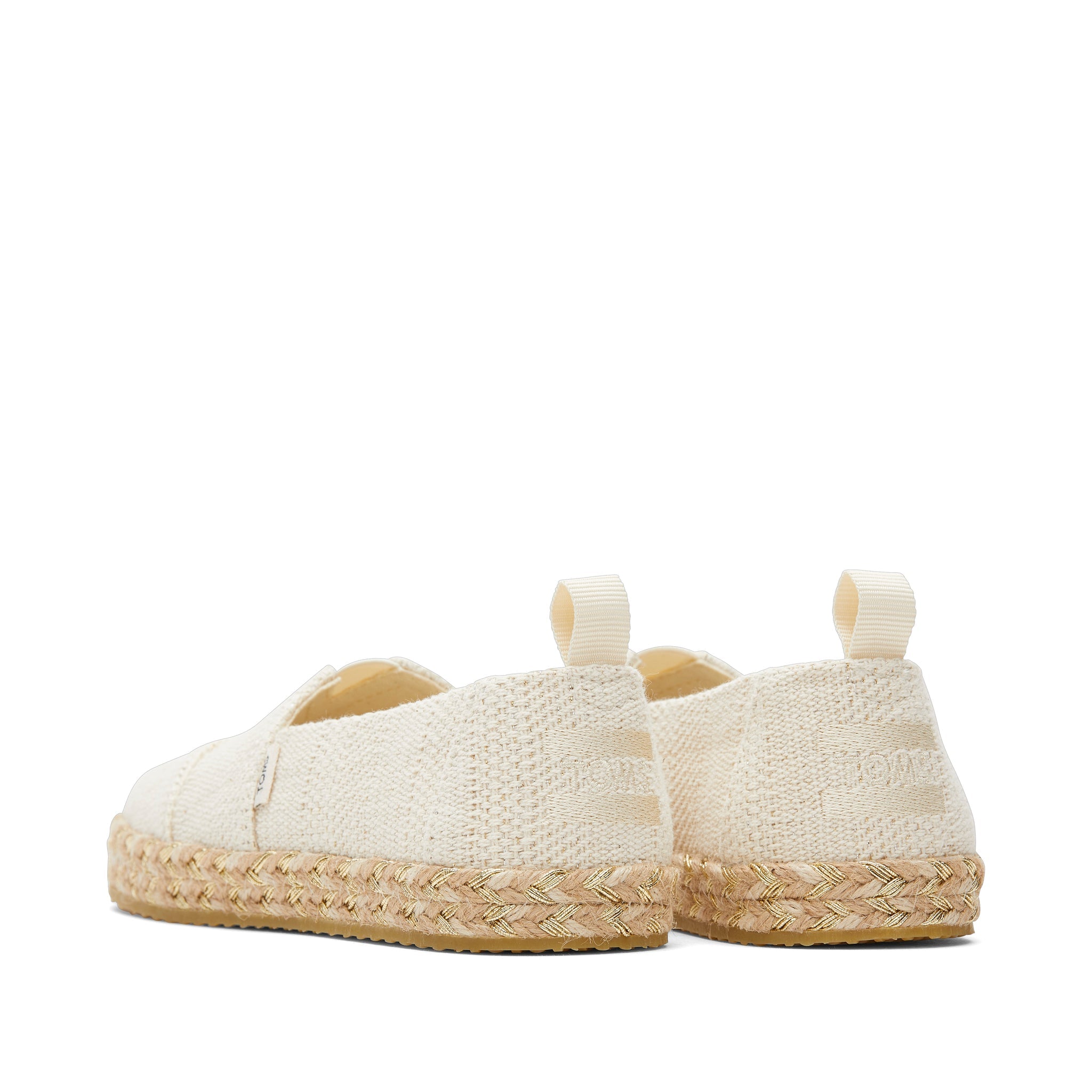 Youth Alpargata Natural Metallic Kids Shoe Back View