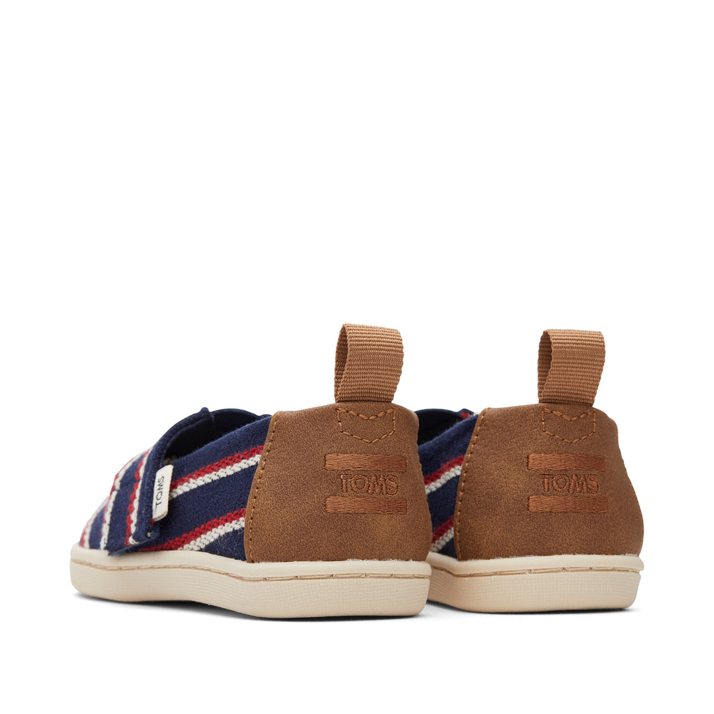 Alpargata Navy Stripes Toddler Shoe Back View