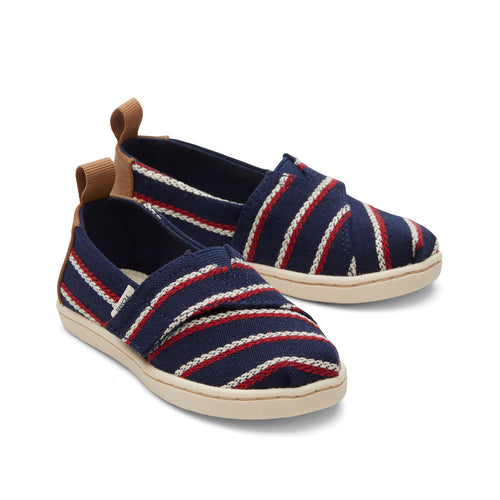 Alpargata Navy Stripes Toddler Shoe Front View