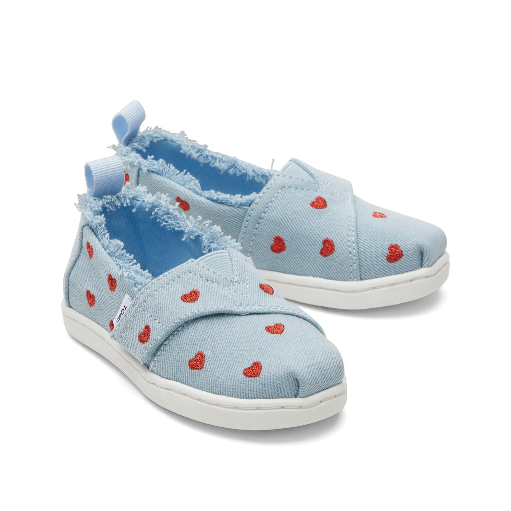 Alpargata Denim Hearts Toddler Shoe Front View
