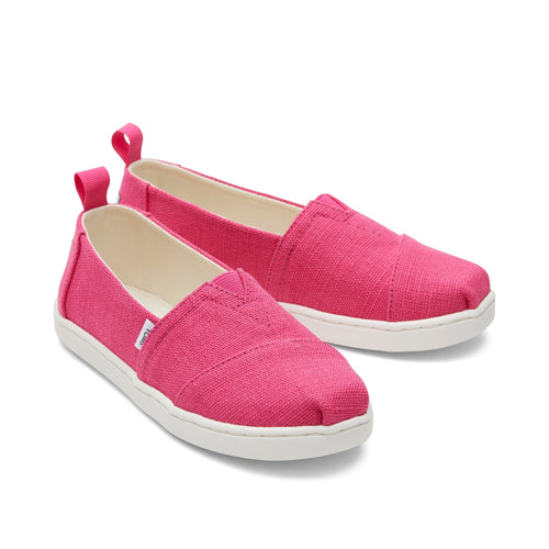 Youth Alpargata Pink Heritage Canvas Kids Shoe Front View