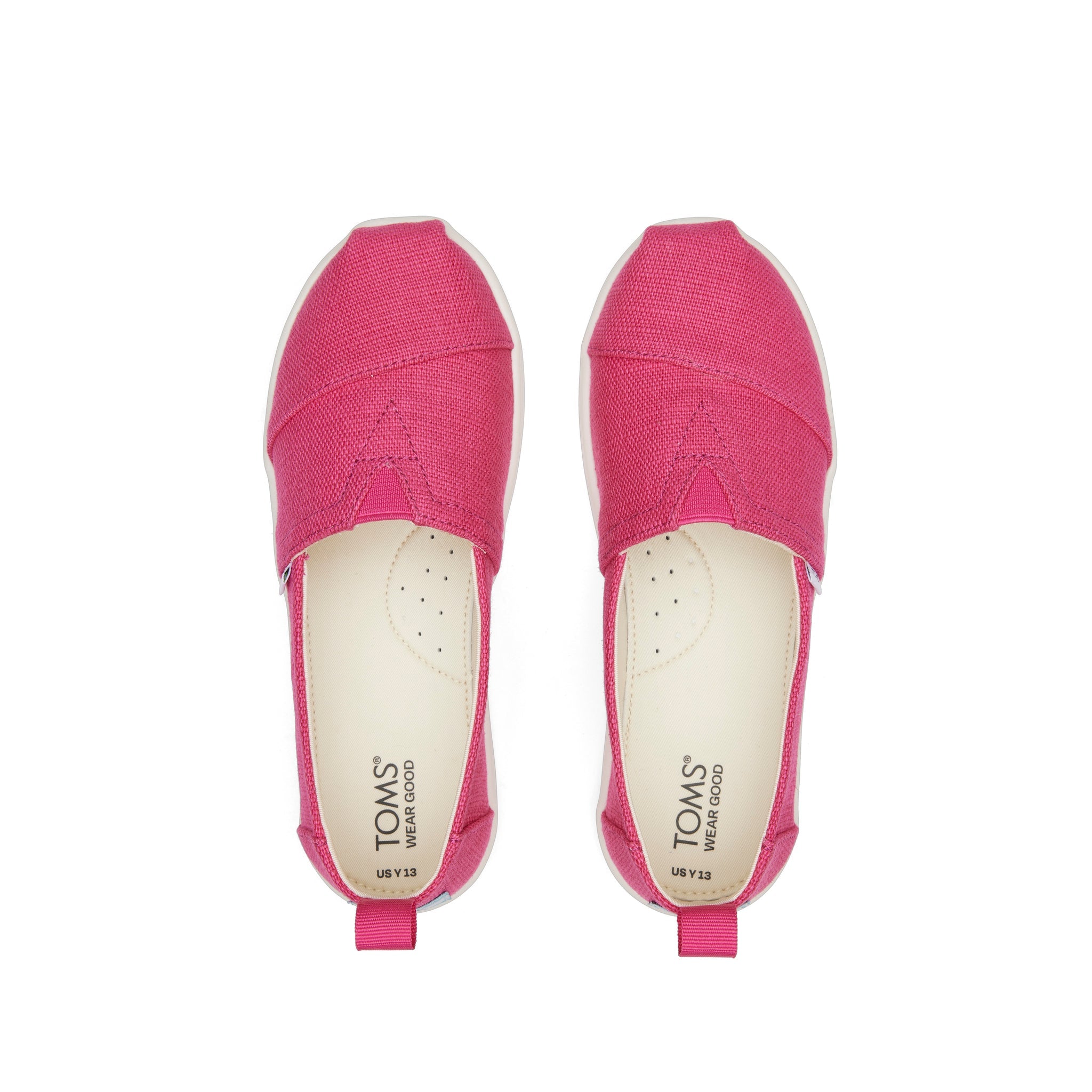 Youth Alpargata Pink Heritage Canvas Kids Shoe Top View