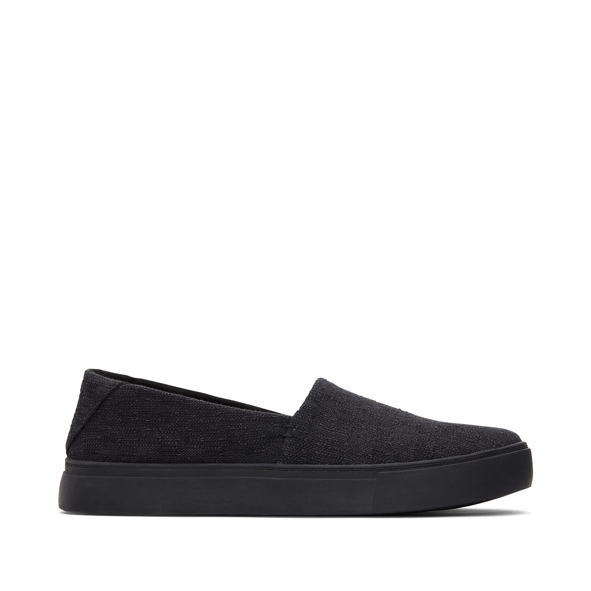 Kameron Black Slip On Sneaker Side View