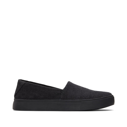Kameron Black Slip On Sneaker Side View