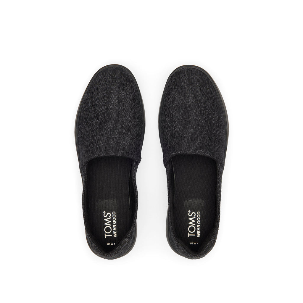 Kameron Black Slip On Sneaker Top View