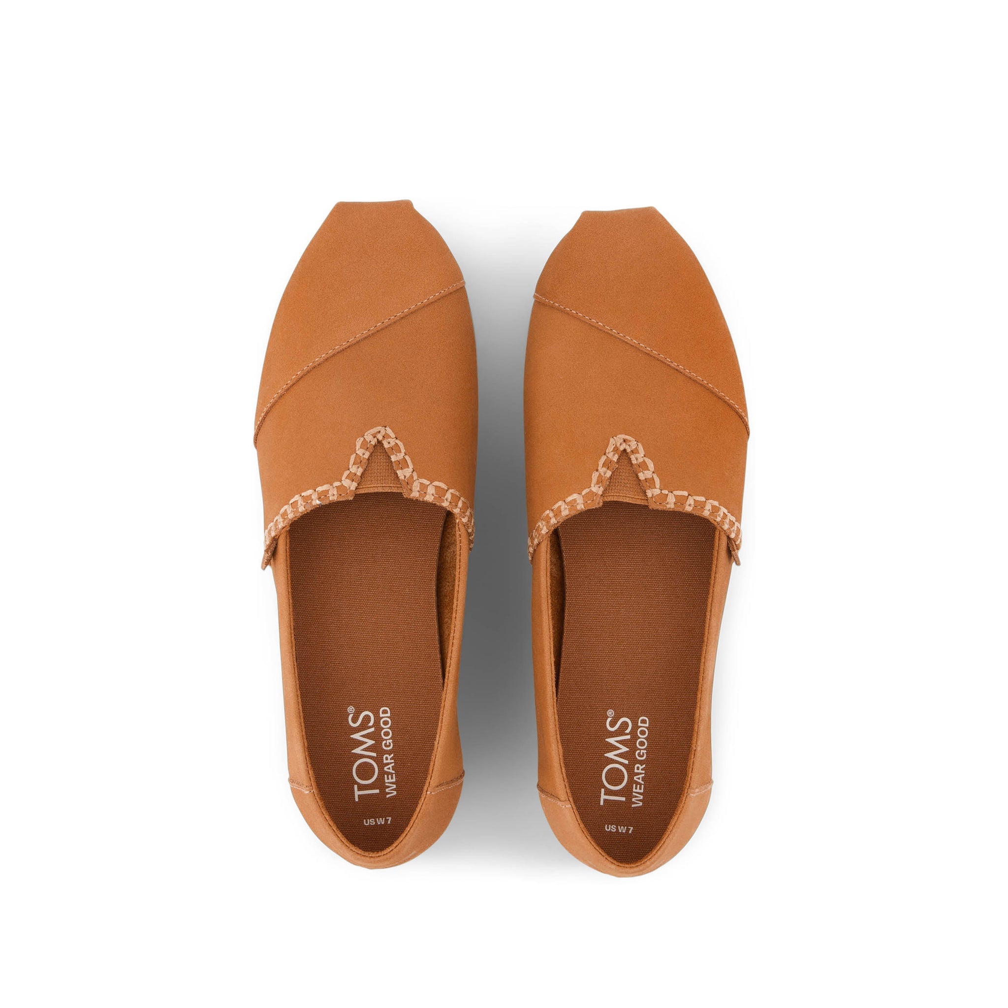 Alpargata Tan Leather Top View