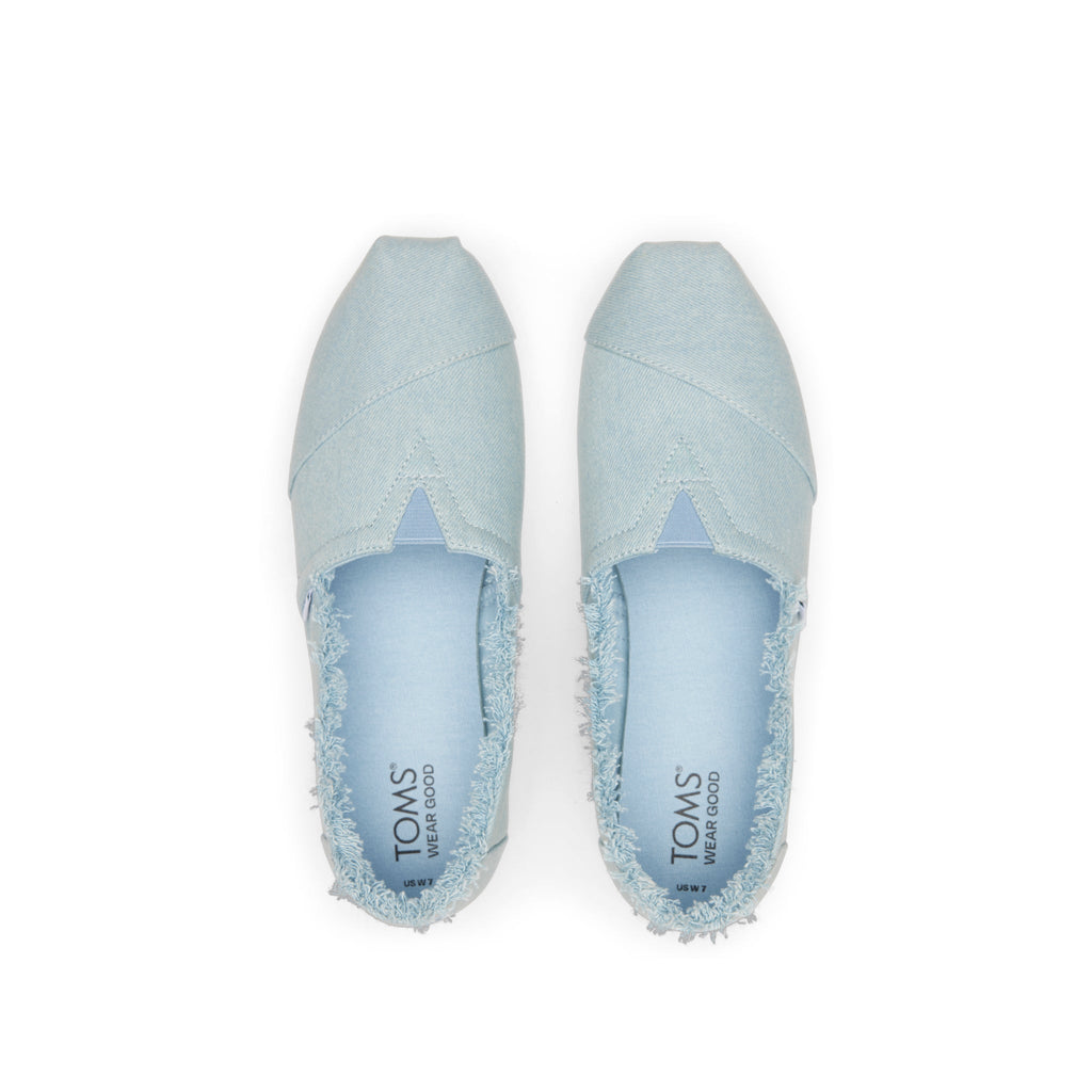 Alpargata Fringed Washed Denim Top View