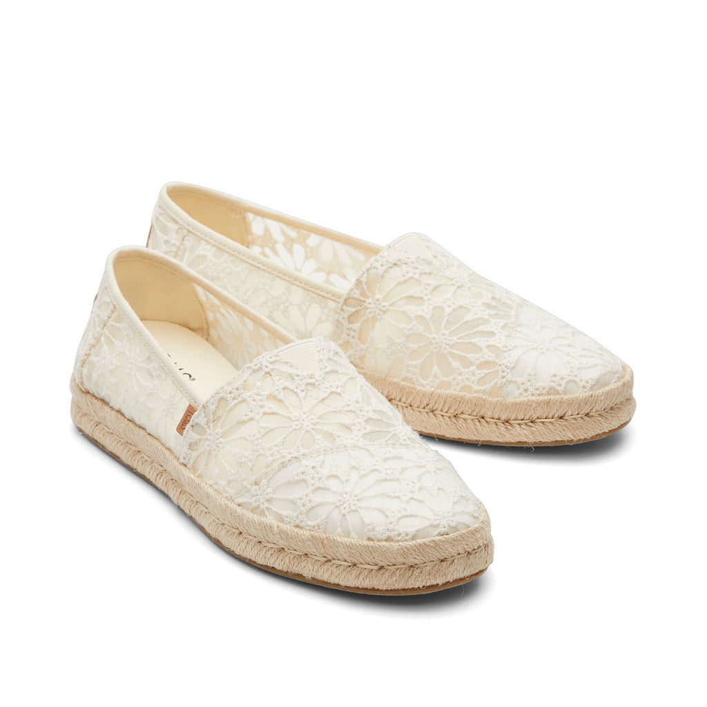 Alpargata Rope 2.0 Natural Floral Lace Espadrille Front View